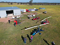 A drone shot of the weekend gathering at Nagambie